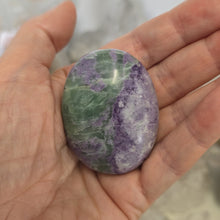 Load image into Gallery viewer, Serpentine Fluorite 'Bolivianite' Palmstone - A Grade