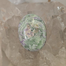 Load image into Gallery viewer, Serpentine Fluorite 'Bolivianite' Palmstone - A Grade