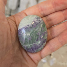 Load image into Gallery viewer, Serpentine Fluorite 'Bolivianite' Palmstone - A Grade