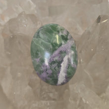 Load image into Gallery viewer, Serpentine Fluorite 'Bolivianite' Palmstone - A Grade
