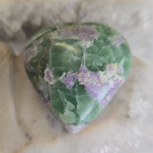 Load image into Gallery viewer, Serpentine Fluorite 'Bolivianite' Heart - A Grade