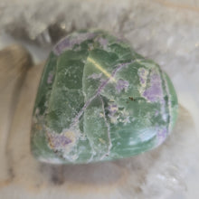 Load image into Gallery viewer, Serpentine Fluorite 'Bolivianite' Heart - A Grade