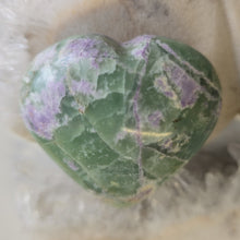 Load image into Gallery viewer, Serpentine Fluorite 'Bolivianite' Heart - A Grade