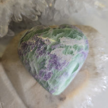 Load image into Gallery viewer, Serpentine Fluorite 'Bolivianite' Heart - A Grade