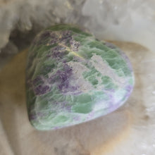 Load image into Gallery viewer, Serpentine Fluorite 'Bolivianite' Heart - A Grade
