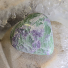 Load image into Gallery viewer, Serpentine Fluorite 'Bolivianite' Heart - A Grade