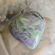 Load image into Gallery viewer, Serpentine Fluorite 'Bolivianite' Heart - A Grade