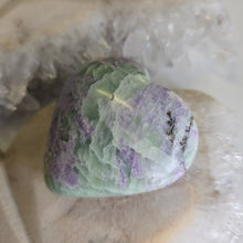Load image into Gallery viewer, Serpentine Fluorite 'Bolivianite' Heart - A Grade