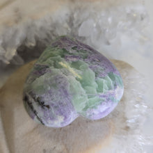Load image into Gallery viewer, Serpentine Fluorite 'Bolivianite' Heart - A Grade