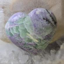 Load image into Gallery viewer, Serpentine Fluorite 'Bolivianite' Heart - A Grade