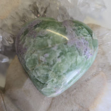 Load image into Gallery viewer, Serpentine Fluorite 'Bolivianite' Heart - A Grade