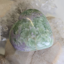 Load image into Gallery viewer, Serpentine Fluorite 'Bolivianite' Heart - A Grade