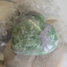Load image into Gallery viewer, Serpentine Fluorite 'Bolivianite' Heart - A Grade