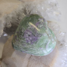 Load image into Gallery viewer, Serpentine Fluorite 'Bolivianite' Heart - A Grade