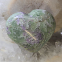 Load image into Gallery viewer, Serpentine Fluorite 'Bolivianite' Heart - A Grade