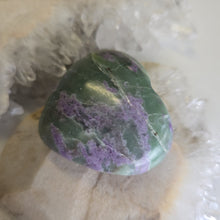 Load image into Gallery viewer, Serpentine Fluorite 'Bolivianite' Heart - A Grade