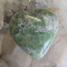Load image into Gallery viewer, Serpentine Fluorite 'Bolivianite' Heart - A Grade