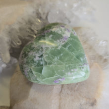 Load image into Gallery viewer, Serpentine Fluorite 'Bolivianite' Heart - A Grade