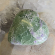 Load image into Gallery viewer, Serpentine Fluorite 'Bolivianite' Heart - A Grade