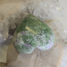 Load image into Gallery viewer, Serpentine Fluorite 'Bolivianite' Heart - A Grade