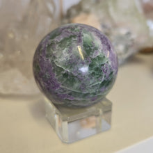 Load image into Gallery viewer, Serpentine Fluorite 'Bolivianite' Sphere - A Grade