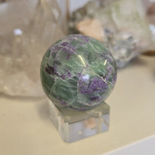 Load image into Gallery viewer, Serpentine Fluorite 'Bolivianite" Sphere - A Grade
