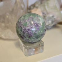Load image into Gallery viewer, Serpentine Fluorite 'Bolivianite" Sphere - A Grade