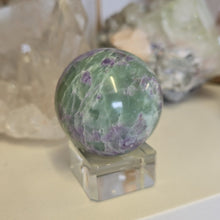 Load image into Gallery viewer, Serpentine Fluorite 'Bolivianite" Sphere - A Grade