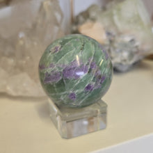 Load image into Gallery viewer, Serpentine Fluorite 'Bolivianite" Sphere - A Grade
