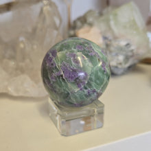 Load image into Gallery viewer, Serpentine Fluorite 'Bolivianite" Sphere - A Grade