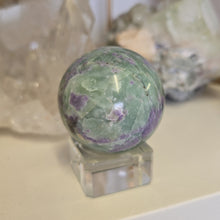 Load image into Gallery viewer, Serpentine Fluorite 'Bolivianite" Sphere - A Grade