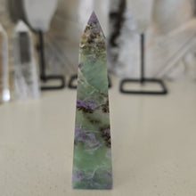 Load image into Gallery viewer, Serpentine Fluorite 'Bolivianite' Tower - A Grade