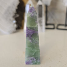 Load image into Gallery viewer, Serpentine Fluorite 'Bolivianite' Tower - A Grade