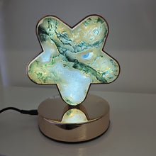 Load image into Gallery viewer, Moss Agate Star Lamp
