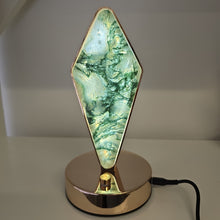 Load image into Gallery viewer, Moss Agate Diamond Lamp