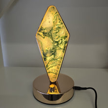 Load image into Gallery viewer, Moss Agate Diamond Lamp