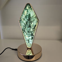 Load image into Gallery viewer, Moss Agate Diamond Lamp