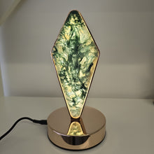 Load image into Gallery viewer, Moss Agate Diamond Lamp