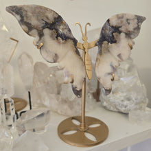 Load image into Gallery viewer, Black Flower Agate Butterfly Wings