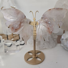 Load image into Gallery viewer, Pink Amethyst X Flower Agate Butterfly Wings