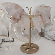 Load image into Gallery viewer, Pink Amethyst X Flower Agate Butterfly Wings