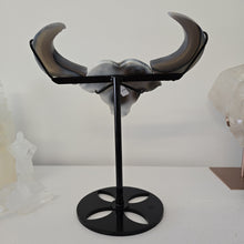 Load image into Gallery viewer, Druzy Agate Buffalo Head on Stand