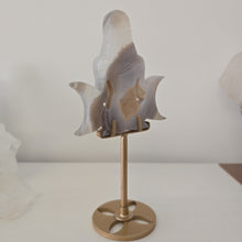 Load image into Gallery viewer, Druzy Agate Goddess Moon on Stand