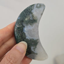 Load image into Gallery viewer, Moss Agate Moon with Stand