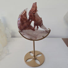 Load image into Gallery viewer, Fire Quartz Moon Howling Wolf