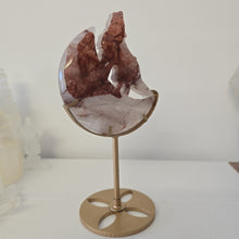 Load image into Gallery viewer, Fire Quartz Moon Howling Wolf