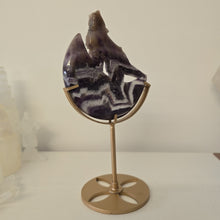 Load image into Gallery viewer, Chevron Amethyst Moon Howling Wolf