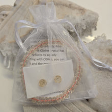 Load image into Gallery viewer, Citrine Bracelet and Stud Ear-ring Set