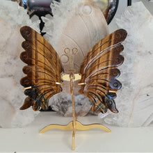 Load image into Gallery viewer, Tiger Eye Butterfly with Stand