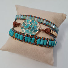 Load image into Gallery viewer, Turquoise Princess Wrap Bracelet